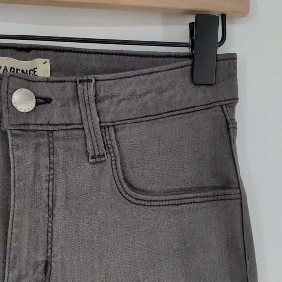 L'AGENCE Margot Skinny High Rise Nickel Grey Jean Denim Size 25‎ - Picture 6 of 15